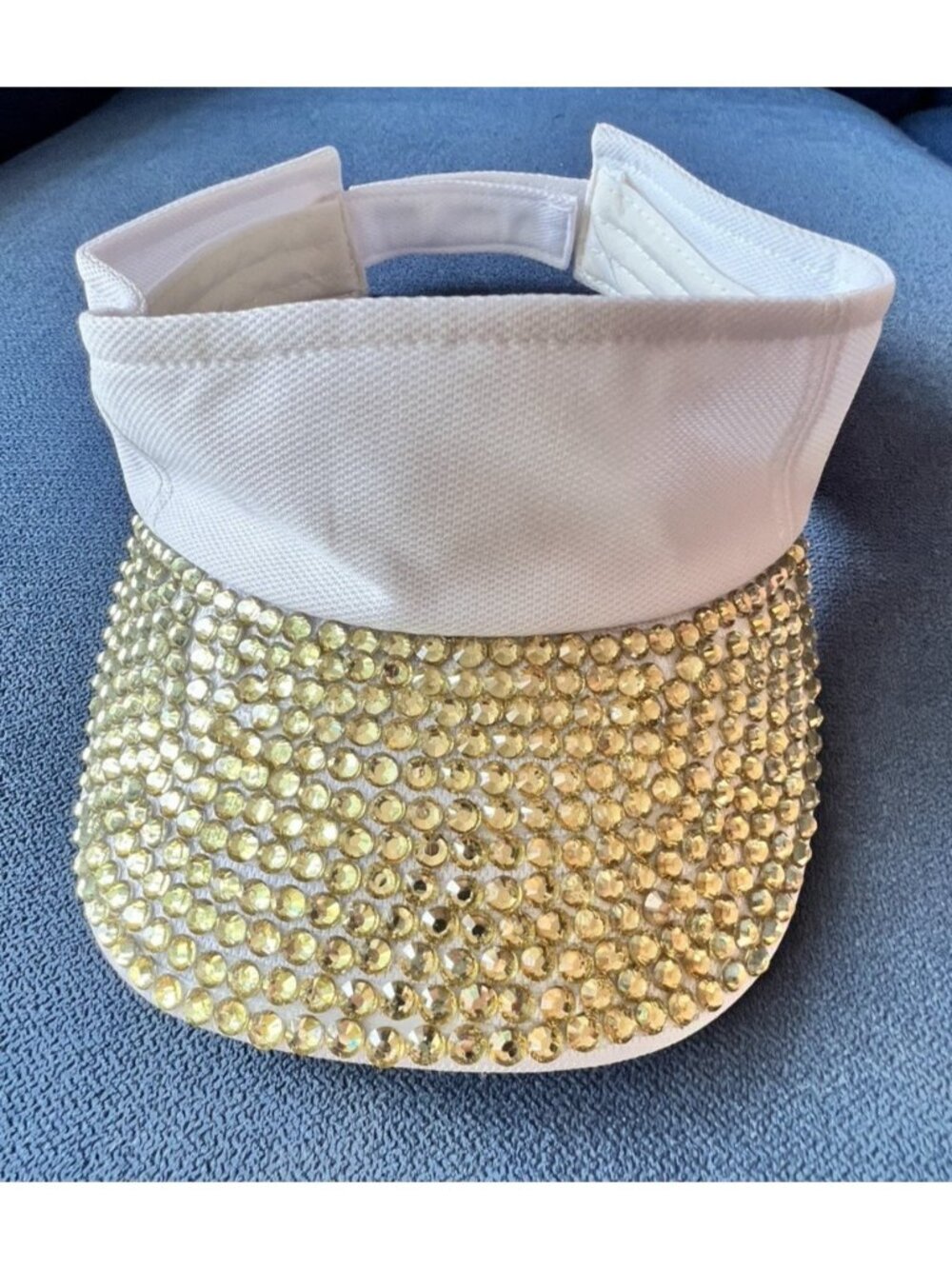 Rhinestone Sun Visor Cap Glitter Sequin Sparkly Bling Women Summer Hat Sun
